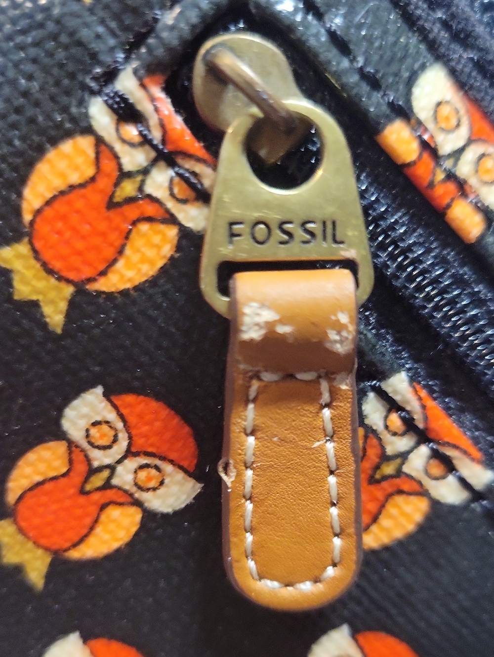 Fossil Black Wallet with Owl Print - Picture 8 of 8